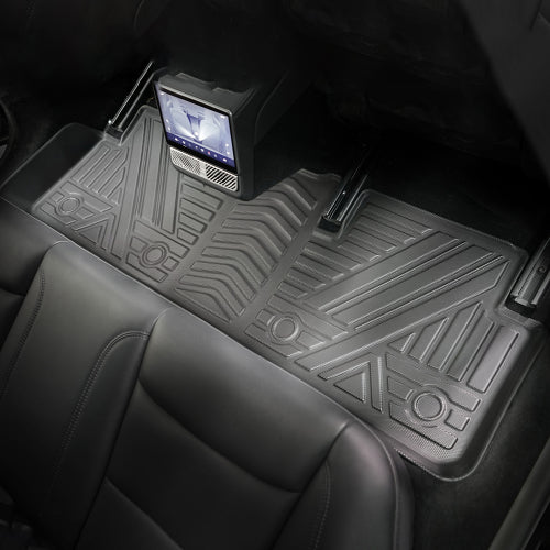 Odorless TPE Floor Mat For Tesla Model 3 2023-2025 6 PCS Waterproof Duty-Proof Fully Surrounded Floor Liner Protection Foot Pad