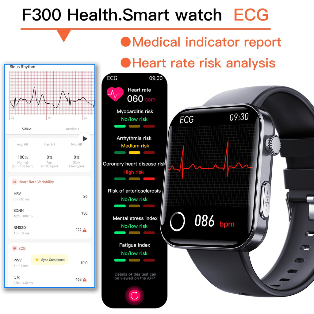 2025 Smart Watch Health Tracker 2.1in Fitness Tracker