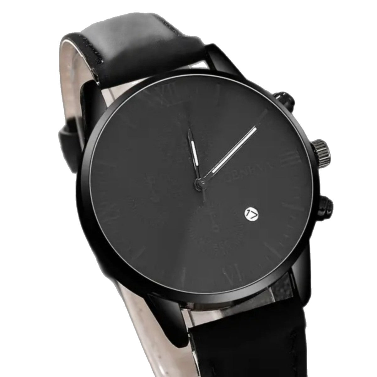 Three Eyes With Calendar Simple Casual Business Men's Quartz Watch Bracelet Suit