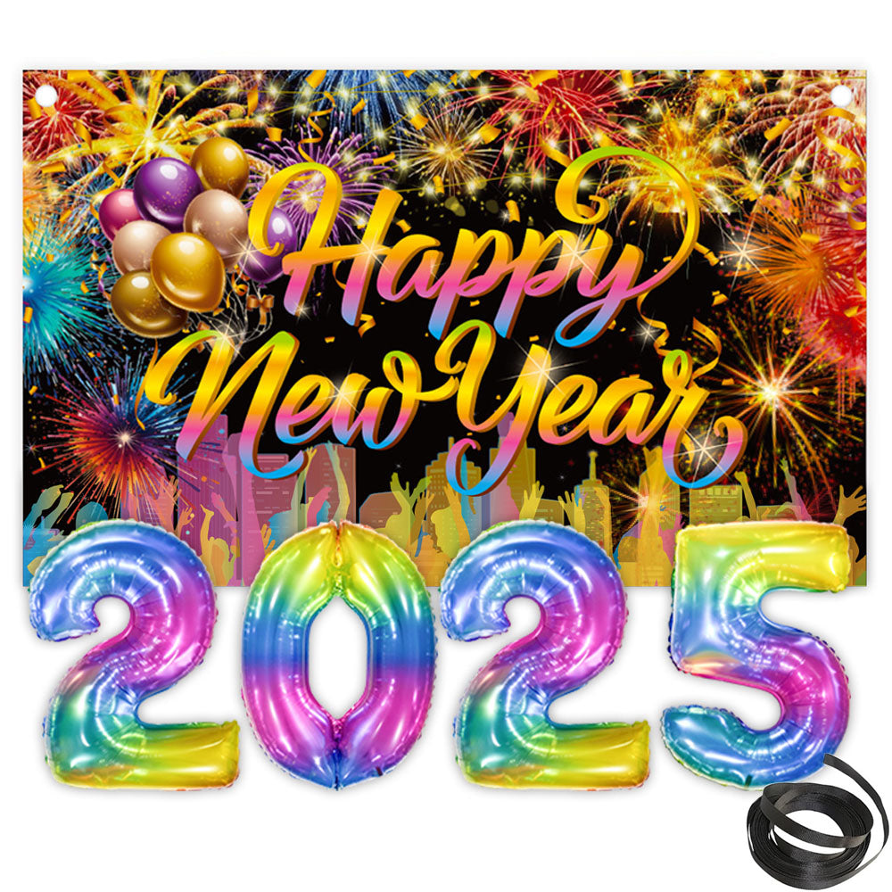 2025 Happy New Year Party Background