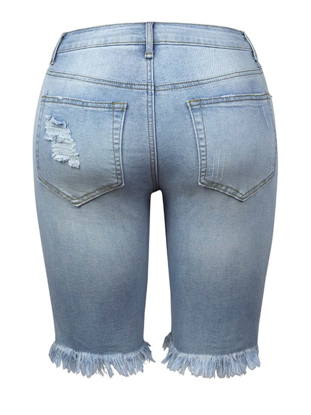 2025 Women's Denim Shorts, Quarter Length Jeans, Ripped Jeans, Frayed Hems