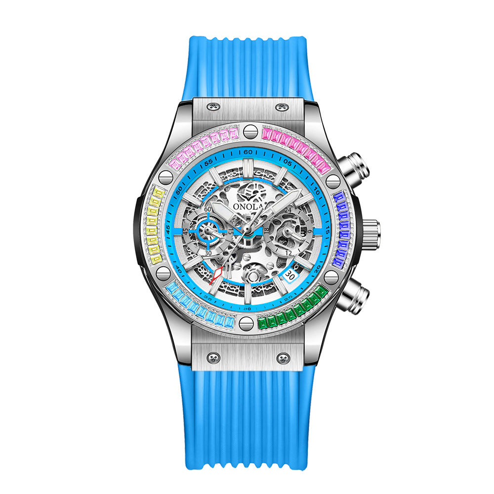 Men's Fashionable All-match Waterproof Multi-functional Quartz Watch