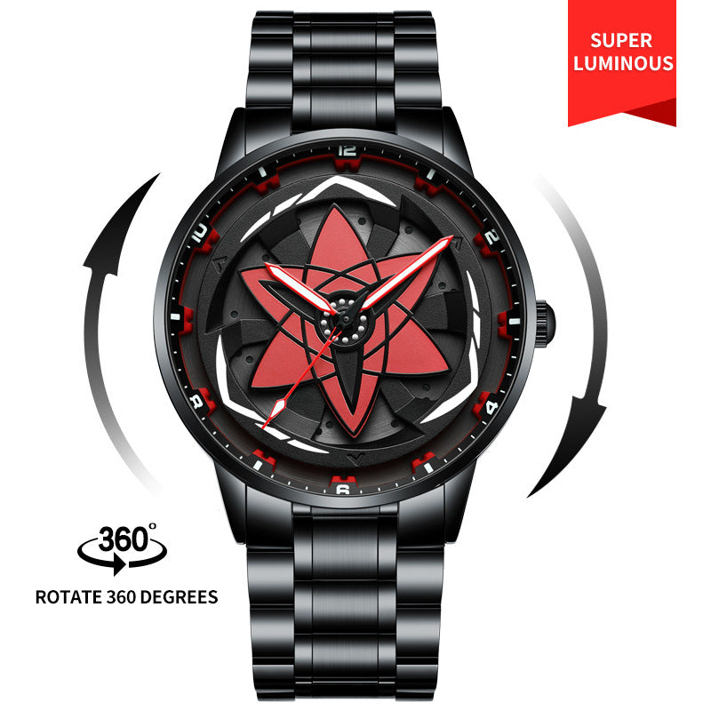 Three-Dimensional Hollow Waterproof Luminous Multifunction Quartz Watch