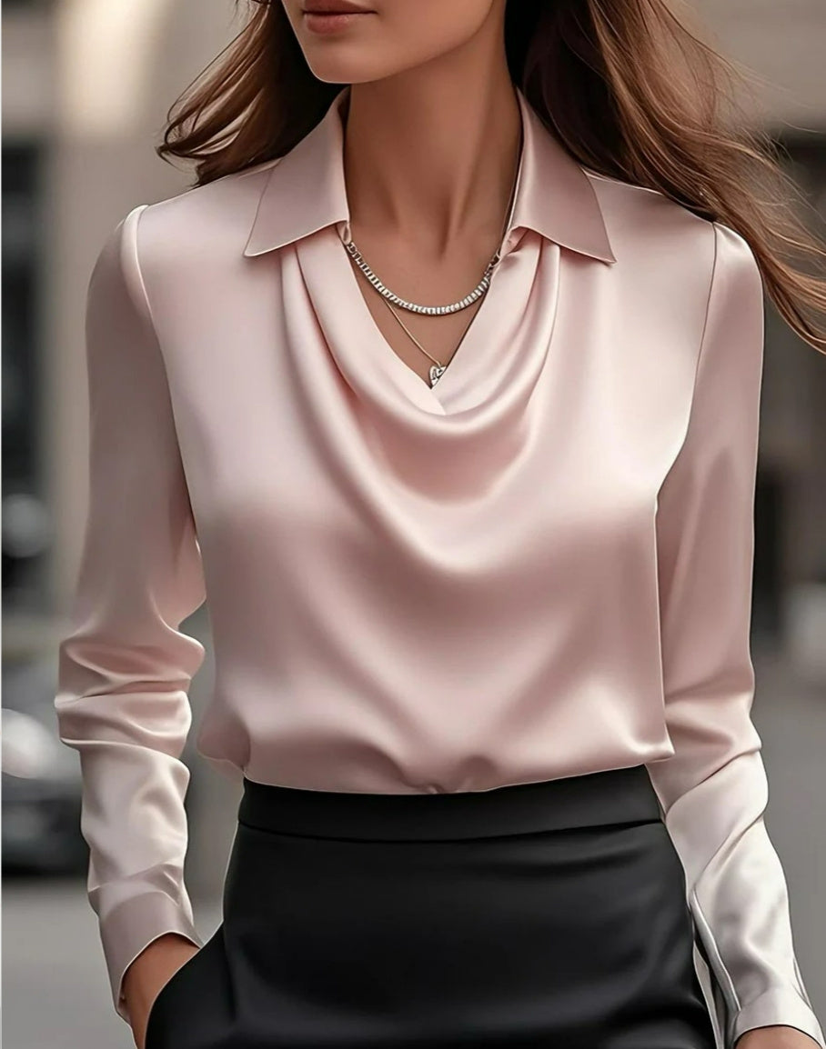 Office Ladies Top Pullover Spring Long Sleeve Casual Tops