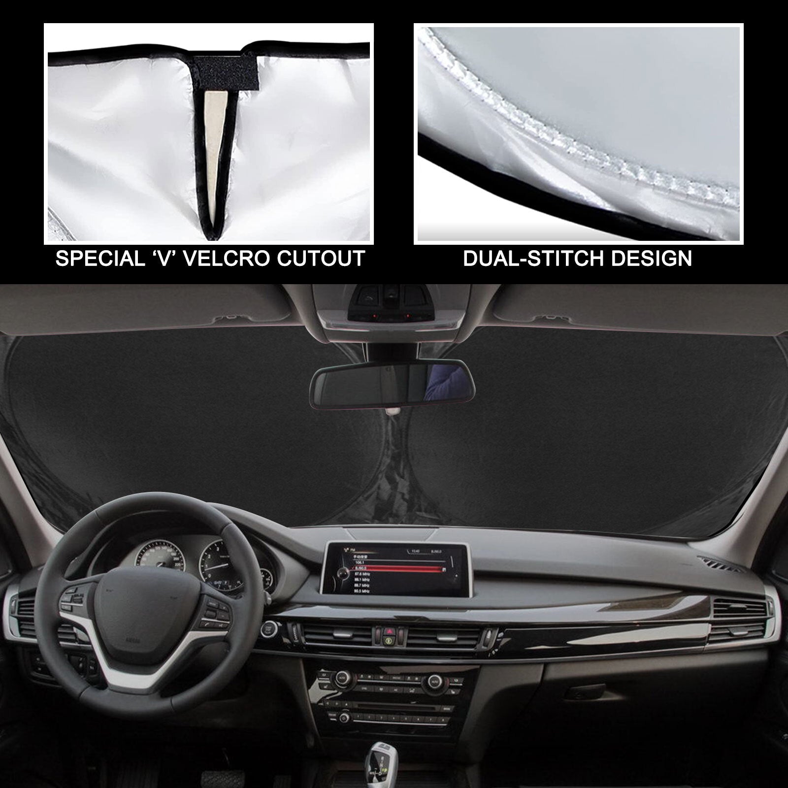 For 2016-2025 Chevy Malibu Car Front Windshield Sun Shade Reflective UVs Cover