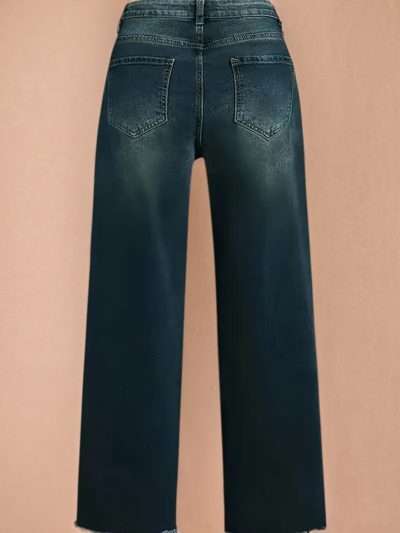 2025 Women's Denim Pants, Wide Leg Jeans, With Built-in Zipper Closure